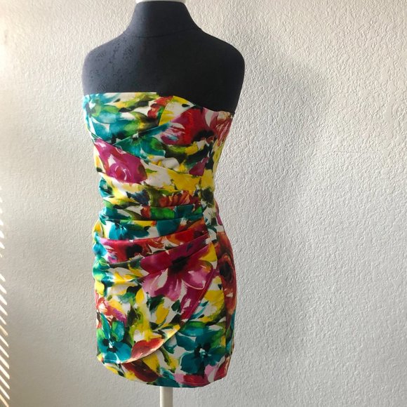 Specklers Semi-Formal Floral Mini Dress - Picture 4 of 4